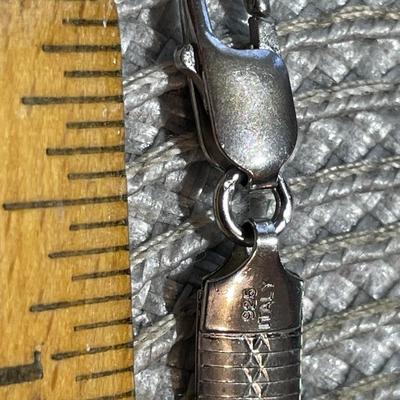 Vintage Sterling Silver 7.5" Long 5/16" Wide Herringbone Style Bracelet in Good Preowned Condition as Pictured.