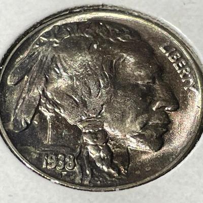 1938-D MS67 Quality Gorgeous Top of a Roll Toned Buffalo Nickel as Pictured. (Uncertified).