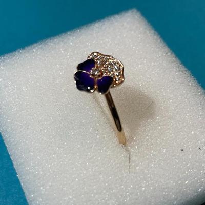 Pandora "Ale Met" Dainty Designer Cocktail Ring Size 6-1/4 in VG Preowned Condition.