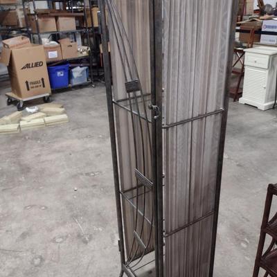 Metal Frame and Glass Shelving Unit