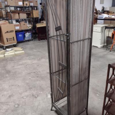 Metal Frame and Glass Shelving Unit