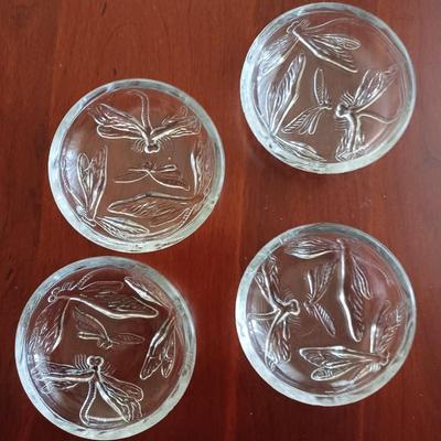 4 dragonfly paperweights