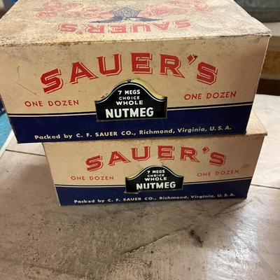 Two Cases of Sauer's Whole Nutmeg (12 Containers per Case)