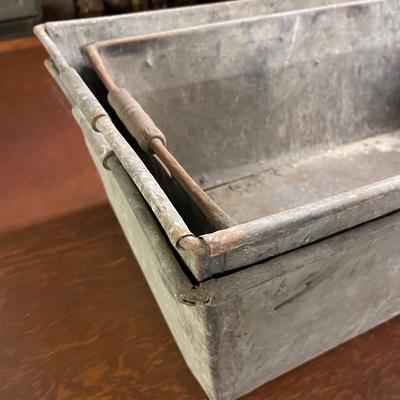 Set of Vintage Three Galvanized Containers Lot