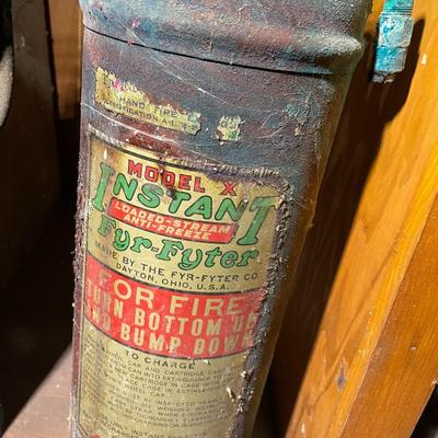 Pair of Vintage Copper Fire Extinguishers