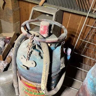 Pair of Vintage Copper Fire Extinguishers