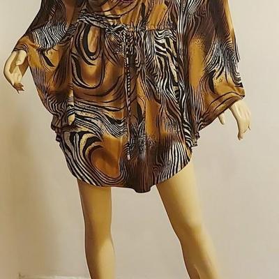 Vtg 70-80s Frederick's of Hollywood Embellished Jungle Book Tunic/Kaftan