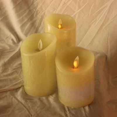 3 battery powered working candles