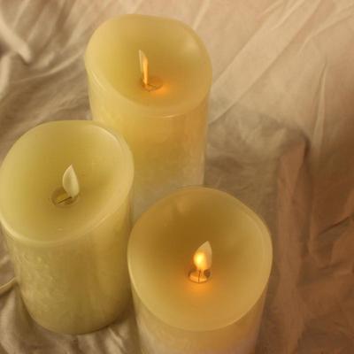 3 battery powered working candles