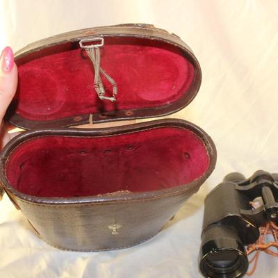 Vintage Binoculars with leather carrying case