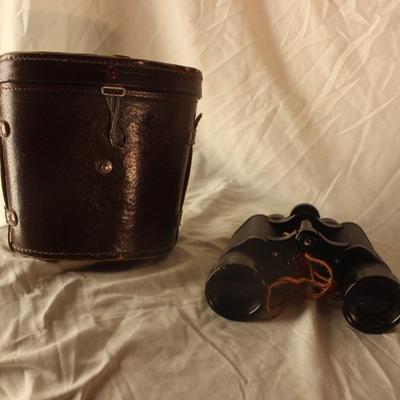 Vintage Binoculars with leather carrying case