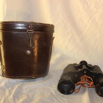 Vintage Binoculars with leather carrying case