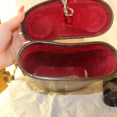 Vintage Binoculars with leather carrying case