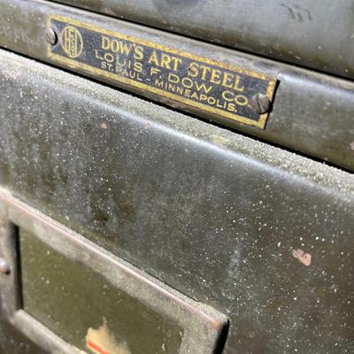 Vintage Four Drawer Metal Filing Cabinet