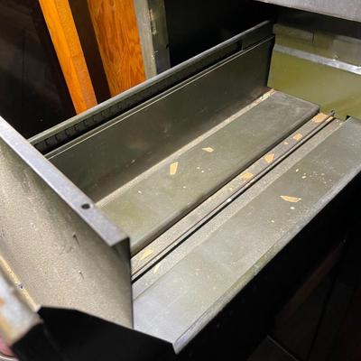 Vintage Four Drawer Metal Filing Cabinet