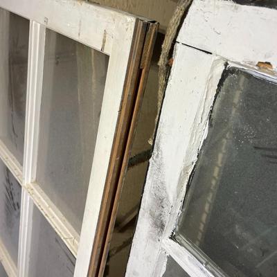 Pair of Vintage 12 Pane Windows Lot One