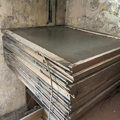 Set of Eight Vintage Double Hung Glass Windows