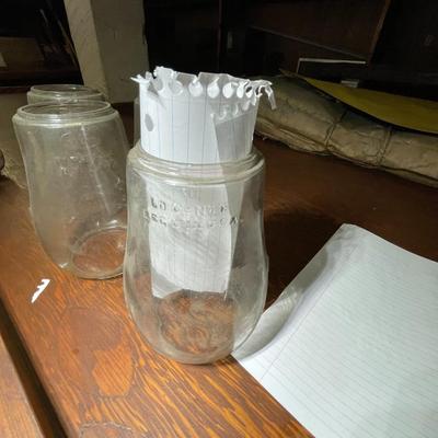 Set of Four Vintage Dietz Glass Lantern Globes Lot