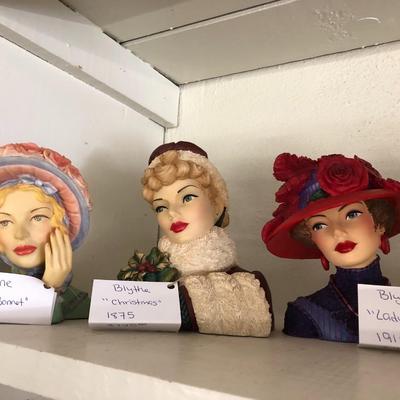 Farmhouse Mercantile Trio of Cameo Head Vases: Lot Two
