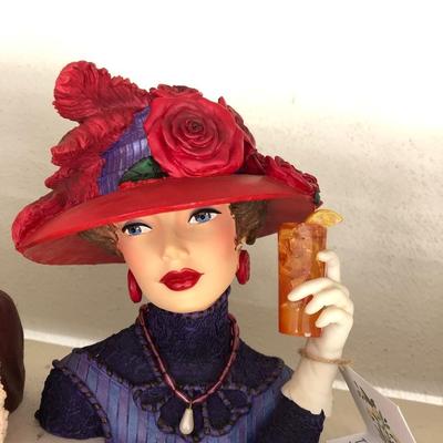 Farmhouse Mercantile Trio of Cameo Head Vases: Lot Two