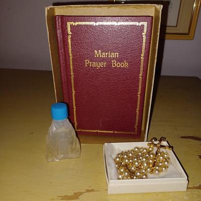 Prayer book lot with holy water