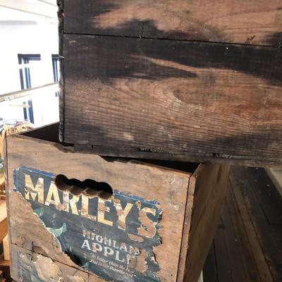 Pair of Vintage Fruit Crates: Lot Two
