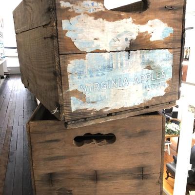 Pair of Vintage Fruit Crates: Lot Two