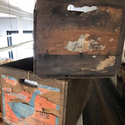 Pair of Vintage Fruit Crates: Lot Four