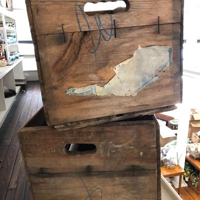 Pair of Vintage Fruit Crates: Lot Seven