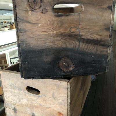 Pair of Vintage Fruit Crates: Lot Ten
