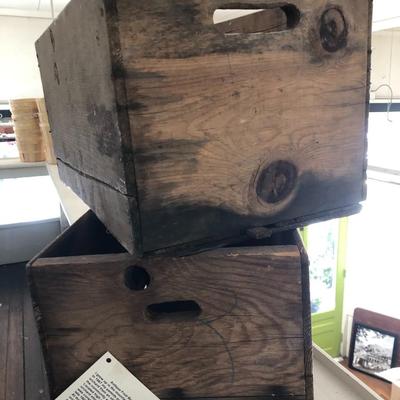 Pair of Vintage Fruit Crates: Lot Ten