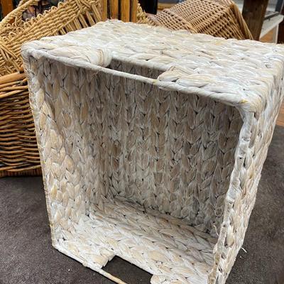 Lot of Four Carrier Baskets and Sign