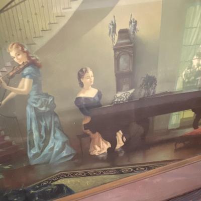Framed Two Musicians Print