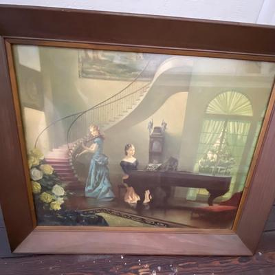 Framed Two Musicians Print