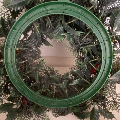 Farmhouse Mercantile Christmas Lights, Vintage Bell, and Vintage Wreath Lot