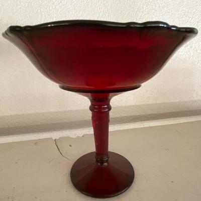 Set of Ruby Red Glassware (Nine total pieces)
