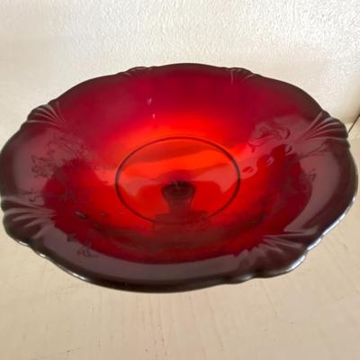 Set of Ruby Red Glassware (Nine total pieces)
