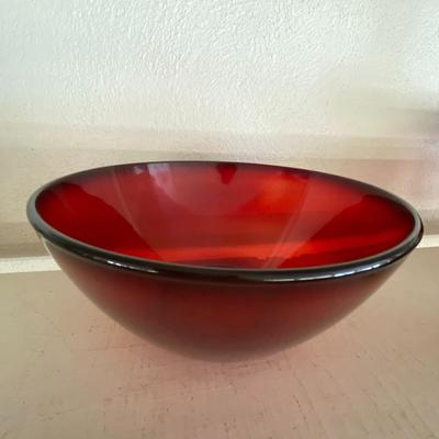 Set of Ruby Red Glassware (Nine total pieces)