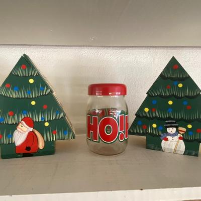 Farmhouse Mercantile Christmas Jar and Boxes Lot