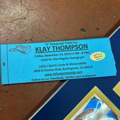 Klay Thompson Autographed Photo & cards - All seen