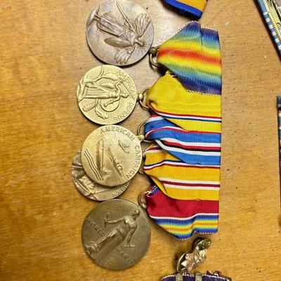 Estate lot of military metals, all metals included in a lot seen in photos