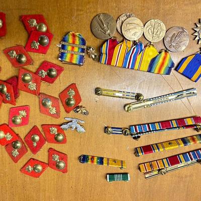 Estate lot of military metals, all metals included in a lot seen in photos