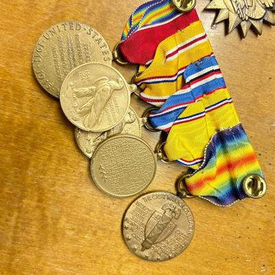 Estate lot of military metals, all metals included in a lot seen in photos