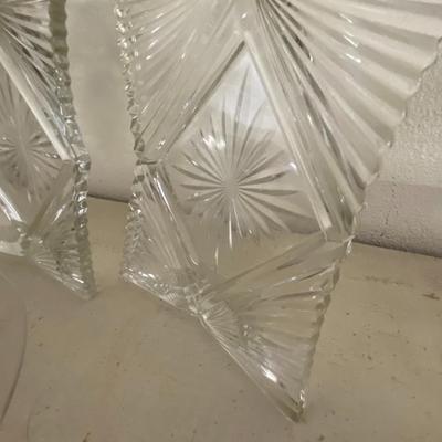 Farmhouse Mercantile Set of Four Glassware Two Picture Frames, Bowl. and Tray Lot