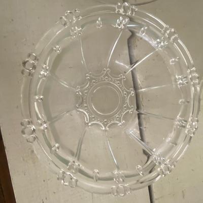 Farmhouse Mercantile Set of Four Glassware Two Picture Frames, Bowl. and Tray Lot