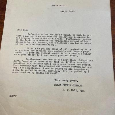 Depression Era Collection Notices Lot 1