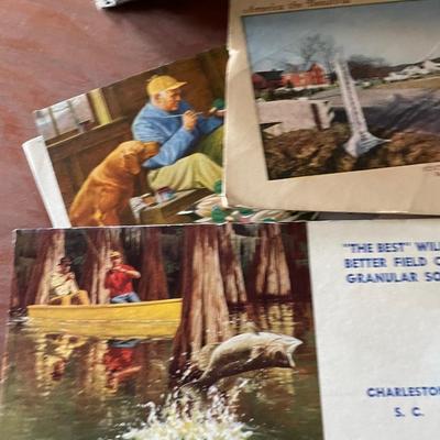 Vintage Advertising Cards Stack of 2 As Found