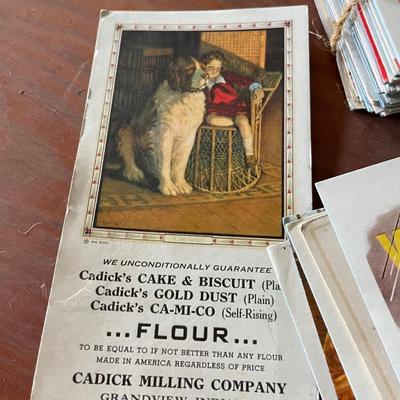 Vintage Advertising Cards Stack of 2 As Found