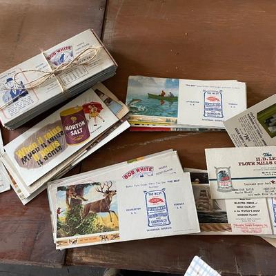 Vintage Advertising Cards Stack of 2 As Found