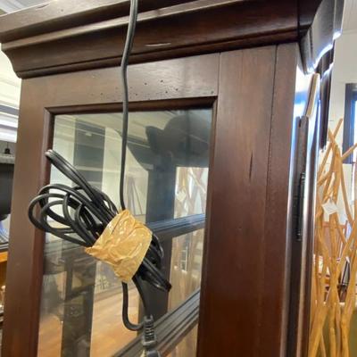 Two-Doored Mirrored and Lighted Curio-cabinet